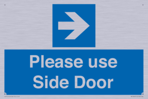 Please use Side Door (arrow Right) 